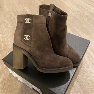 Chanel Suede Short Boots